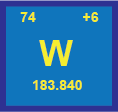钨元素周期表符号W