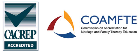 咨询和相关教育项目认证委员会和婚姻家庭治疗教育认证委员会的标志